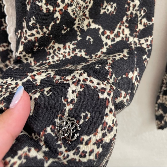 Roberto Cavalli Leopard Cardigan Women’s Size 38 US 2 - Picture 3 of 5